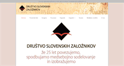 Desktop Screenshot of drustvo-zaloznikov.si