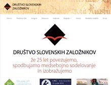 Tablet Screenshot of drustvo-zaloznikov.si